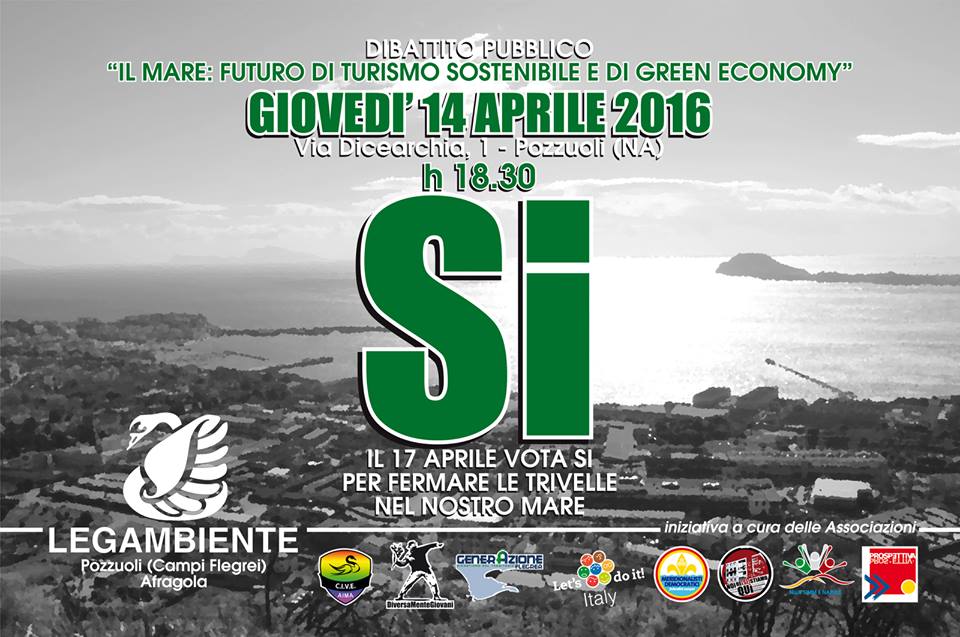 Sì al referendum di domenica per difendere il mare: sette associazioni ne parlano stasera a Pozzuoli